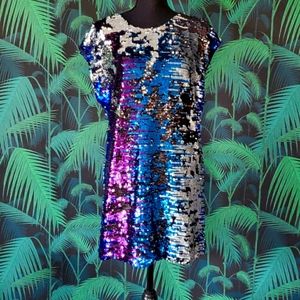 Sequin illusion NYE selfie dress